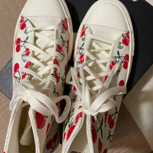 Converse Cherry Print High-Top Sneakers - Picture 6 of 11